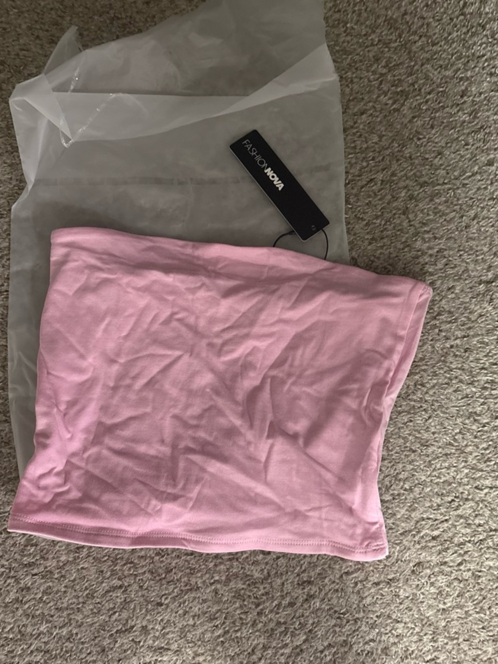 Fashion Nova Light Pink Tube Top - Women's Stretch